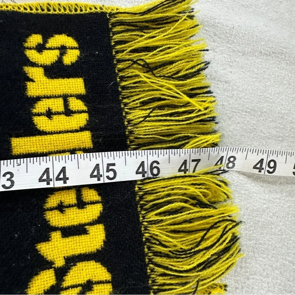 Forever Collectibles Black and Yellow Pittsburg Steelers Scarf 48” Length